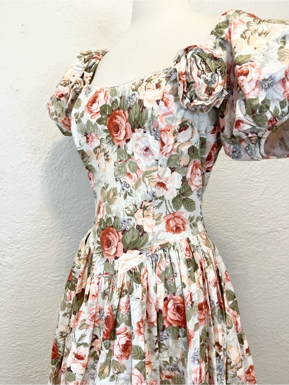Vintage Jessica McClintock Dress Cottagecore Praire Floral Coquette size 6 XS/4 - Picture 12 of 15